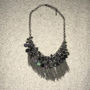 Silver statement necklace